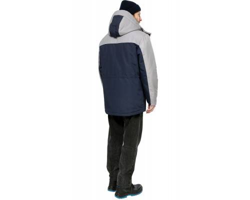 Куртка мужская утепленная рабочая «Челленджер» синяя с серым