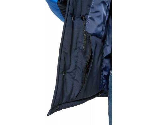 Куртка мужская утепленная рабочая «Челленджер» синяя с васильковым