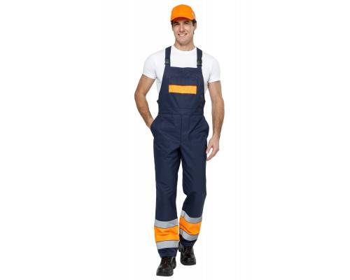 Костюм мужской сигнальный рабочий летний "Альянс" РФ с пк цв. фл. оранж.-синий