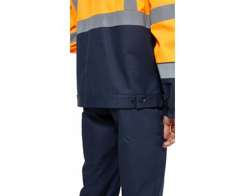 Костюм мужской сигнальный рабочий летний "Альянс" РФ с пк цв. фл. оранж.-синий