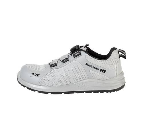 Полуботинки «Капер» светло-серые с быстрой шнуровкой, КП, ПУ/ПУ