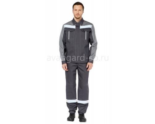 Костюм рабочий мужской летний "Оптима" т. серый-серый