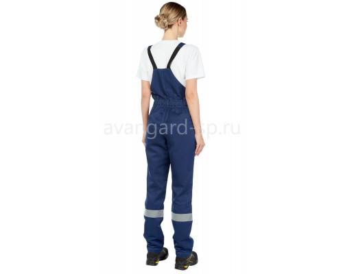 Костюм женский рабочий летний "Тимбер" синий-красный с ПК