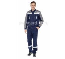 Костюм рабочий мужской летний "Оптима" синий-серый