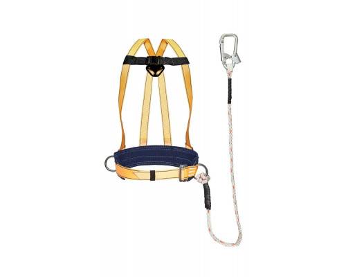 Удерживающая привязь с наплечными лямками, со стропом В (канат) УС-2ВД