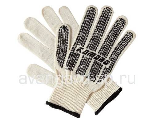 Перчатки х/б с ПВХ «Камаро» белые