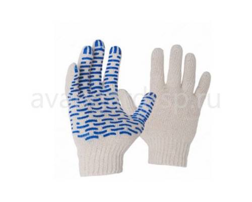 Перчатки х/б с ПВХ (10 класс) «Волна»
