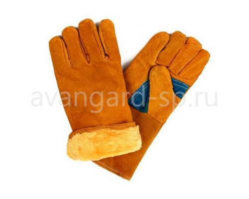 Краги спилковые пятипалые утепленные «Сибирь»