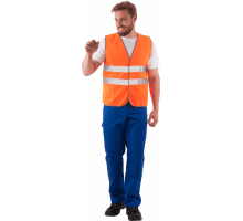 Жилет сигнальный 2 СОП цв. оранжевый.пл.100 г/м²