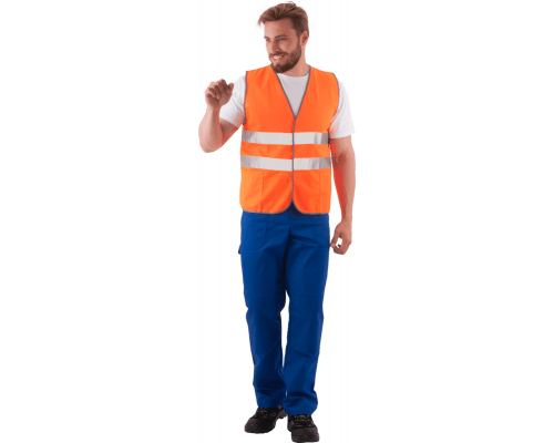 Жилет сигнальный 2 СОП цв. оранжевый, пл. 100 г/м²