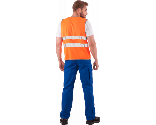 Жилет сигнальный 2 СОП цв. оранжевый, пл. 100 г/м²