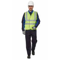 Жилет сигнальный "Маяк" цв. лимон (2 гориз., 2 верт.полосы СОП)
